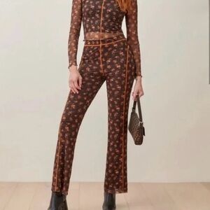 Reformation Floral Mesh matching set